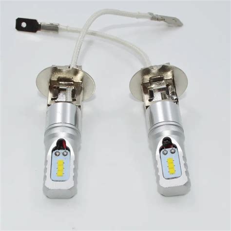 2pcs H3 Led Fog Lights Car Light H3 Headlight Bulb White 6000k Auto