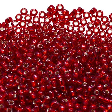 Miyuki Seed Beads 80 Silver Lined Ruby 10g Beads And Beading