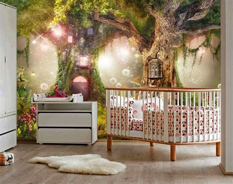 Removable Wallpapermagical Forest Nurserymagic Treefairy Tale