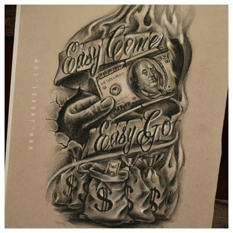 Pin By Yesi On Art Money Tattoo Go Tattoo Gangsta Tattoos