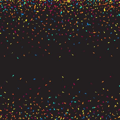 free vector black background with colorful confetti