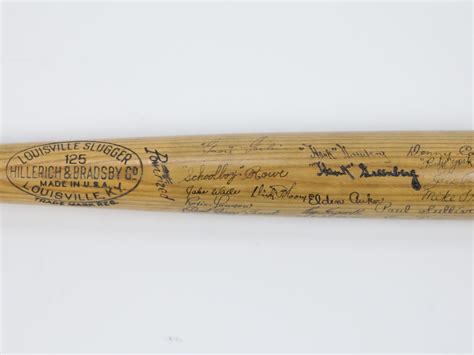 Baseball Legend Hank Greenbergs Bat Sells For Over 25000 The Times