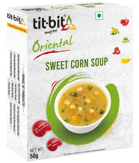 Tit Bit Regular Oriental Sweet Corn Soup Veg Stir Fry Vegetable Masala