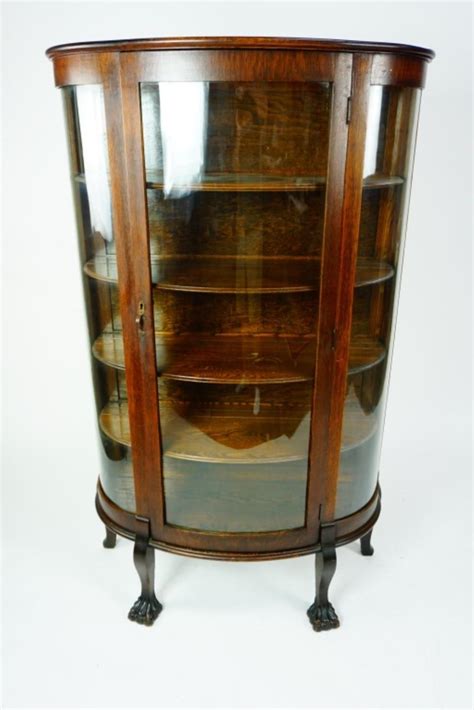 Curved Glass China Cabinet For Sale Vintage Drexel Mahogany Curved