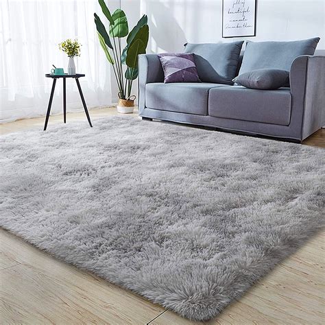 79 Inch Luxury Super Soft Modern Area Rug Fur Rugsilky Fluffy Shag Rug