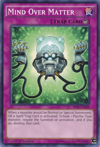 Mind Over Matter Yugioh Card Prices