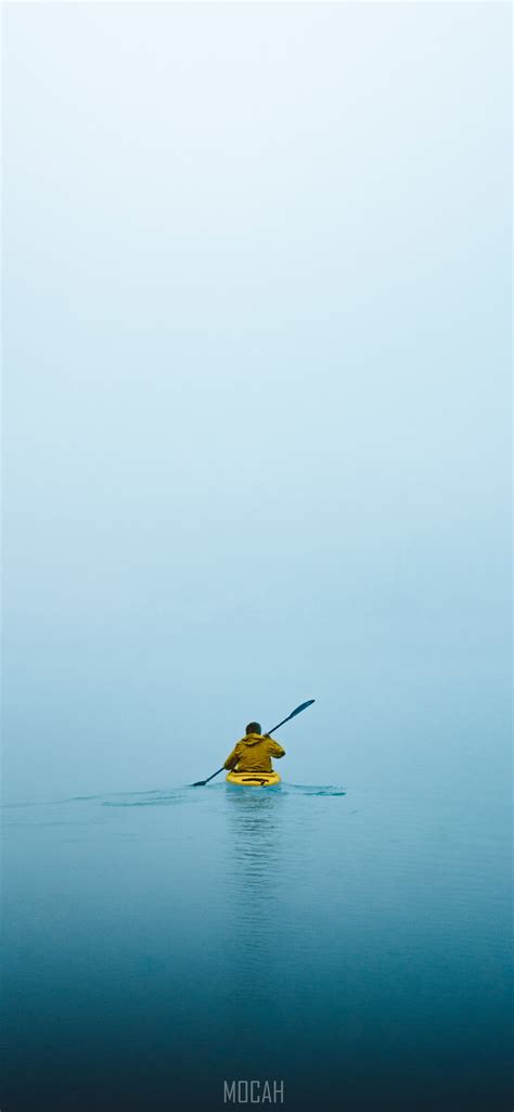Sea Water Blue Kayaking Yellow Apple Iphone Xs Max Background