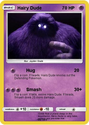 Pokémon Hairy Dude Hug My Pokemon Card