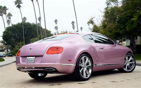 pretty in pink bentley continental gt dolled up for charity