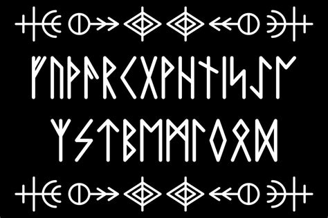 Rune Alphabet Ancient Viking Characters Letters Mystical Symbols