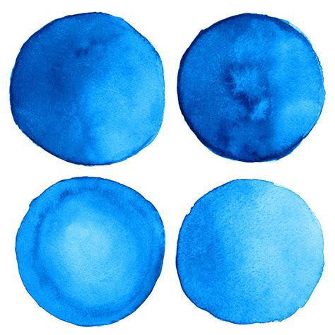 Watercolor Blue Grunge Circle By Color Brush