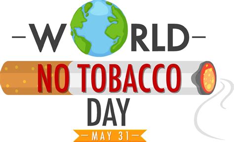 world no tobacco day logo with tobacco burning with smoke 1928854 vector art at vecteezy