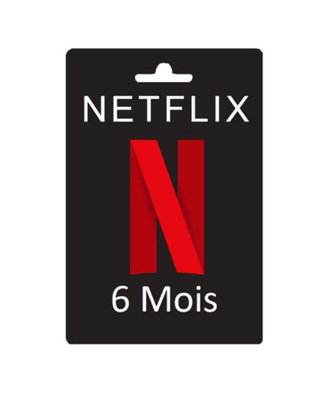Abonnement Netflix 6 Mois 1 2 Ou 5 Ecrans Card Iptv