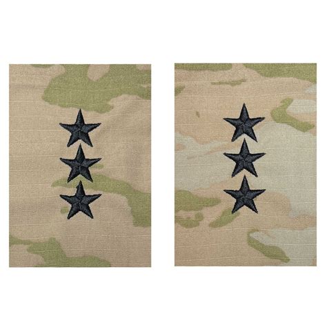 Army Embroidered Ocp Sew On Rank Insignia Lieutenant General