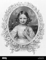 Princess Adelaide (1835 -1900) of Hohenlohe Langenburg on engraving ...