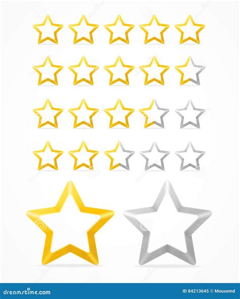 Rating Stars Set Vector Stock Vector Illustration Of Rate 84213645