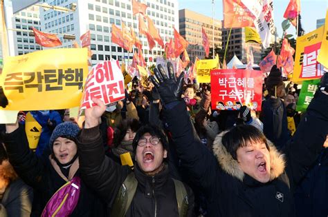 south koreans celebrate impeachment of president park abs cbn news