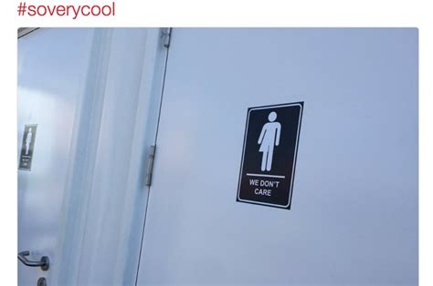 People Are Loving These We Dont Care Bathroom Signs