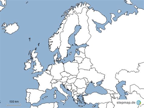 Europakarte konturen pdf pdf drucken kostenloseuropakarte zum. StepMap - Europa politisch leer 2 - Landkarte für Deutschland