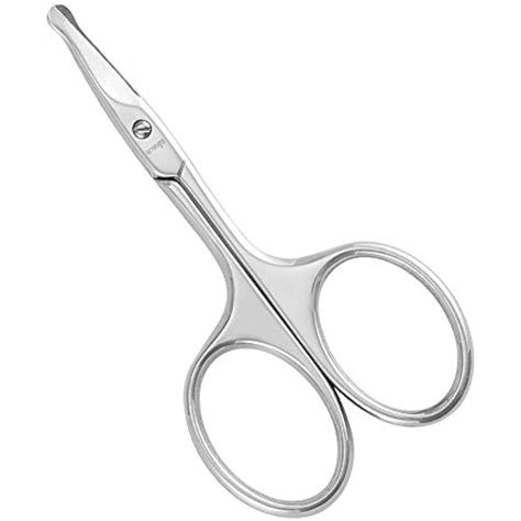 Livingo 375 Rounded Curved Nose Hair Scissors Premium Stainless
