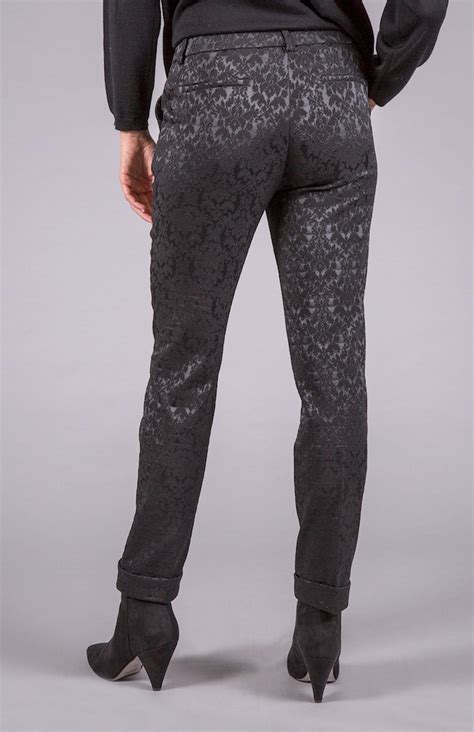 But what is making this new fabric so popular and why is it considered a more environmentally friendly choice for clothing brands? Angelico Black shiny damask trousers, for Woman, made of ...