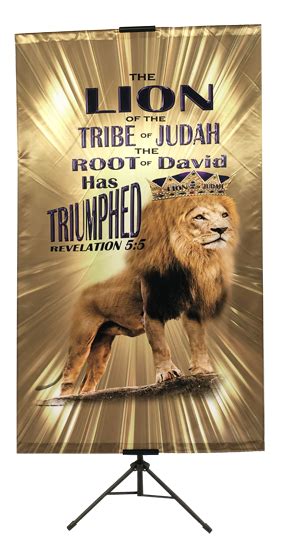 The Lion Of The Tribe Of Judah The Root Of David Vertical Banner High