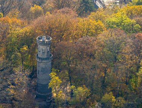 Witten Von Oben Herbstluftbild Helenenturm In Einem Waldgebiet In