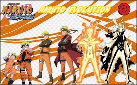Naruto And His Friends Are Standing In Front Of An Orange Background
