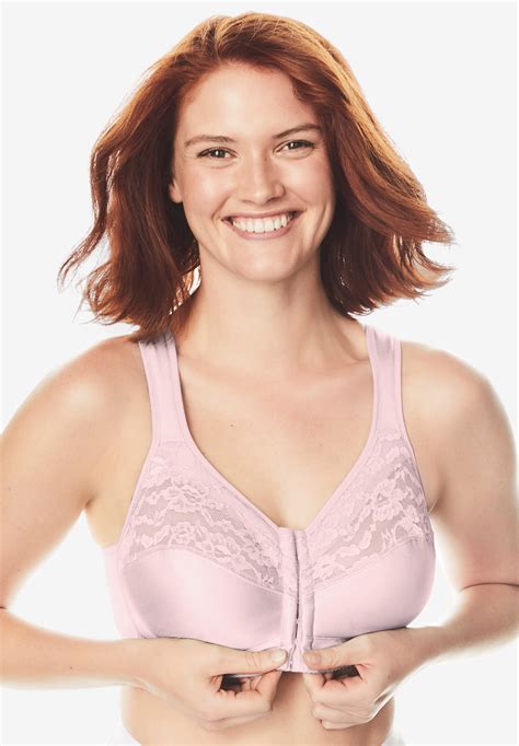 Easy Enhancer® Wireless Front Hook Cotton Bra By Comfort Choice® Woman Within