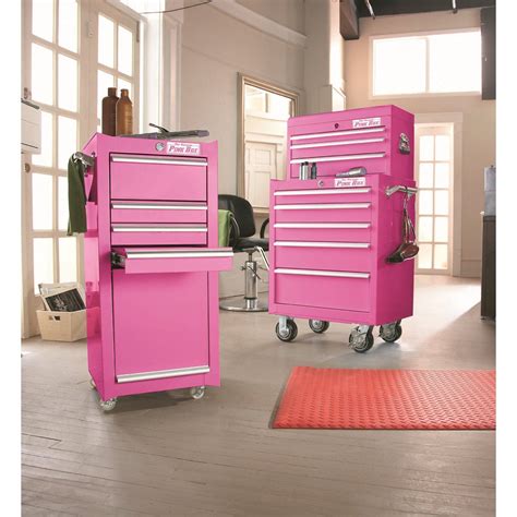 The Original Pink Box 26 Inch 5 Drawer Rolling Cabinet Pink Tools