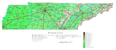 State Map Of Tennessee With Cities Interactive Map