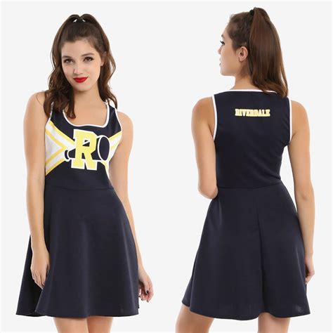 Hot Topic Riverdale Archie Cosplay Costume Veronica Betty Cheerleader Dress M L Ebay