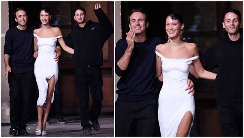 Bella Hadid Gets Dress Spray Painted On Her Body In Real Time During