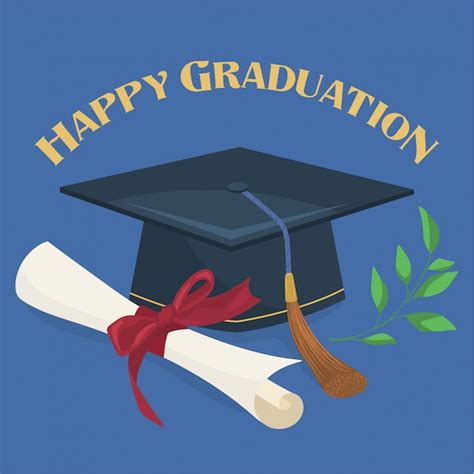 Graduation Cap And Diploma Premium Vector