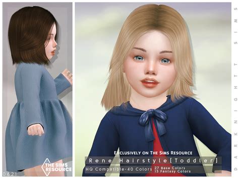 The Sims Resource Rene Hairstyle Toddler