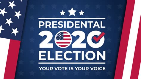 Election Day Vote 2020 In Usa Banner Design Usa Debate Of President