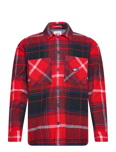 Tommy Jeans Tjm Brushed Check Overshirt - Overshirts - Boozt.com