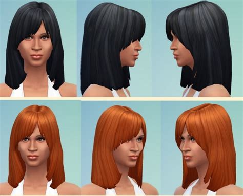 Birksches Sims Blog Straight Long Bangs Hairstyle Sims 4 Hairs