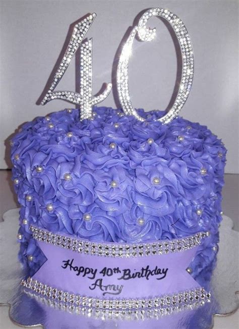 Purple And Bling 40th Birthday Cake 40th Birthday Cake For Women 24th