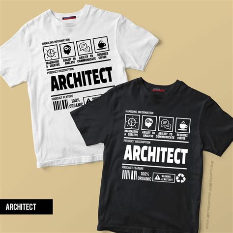 Architect Course Shirt Profession Tees Collection White And Black