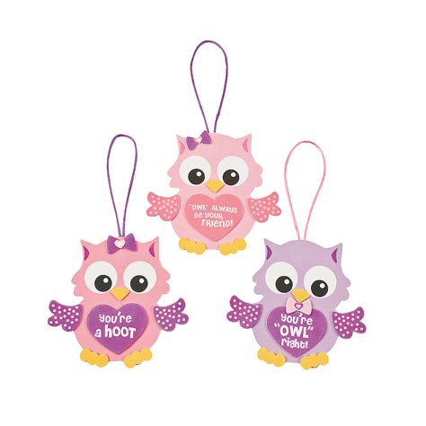 Valentine Owl Ornament Craft Kit Oriental Trading