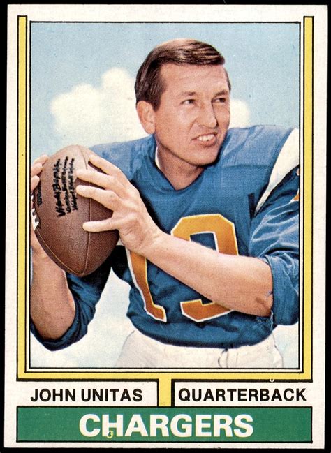 1974 Topps 150 Johnny Unitas San Diego Chargers Football