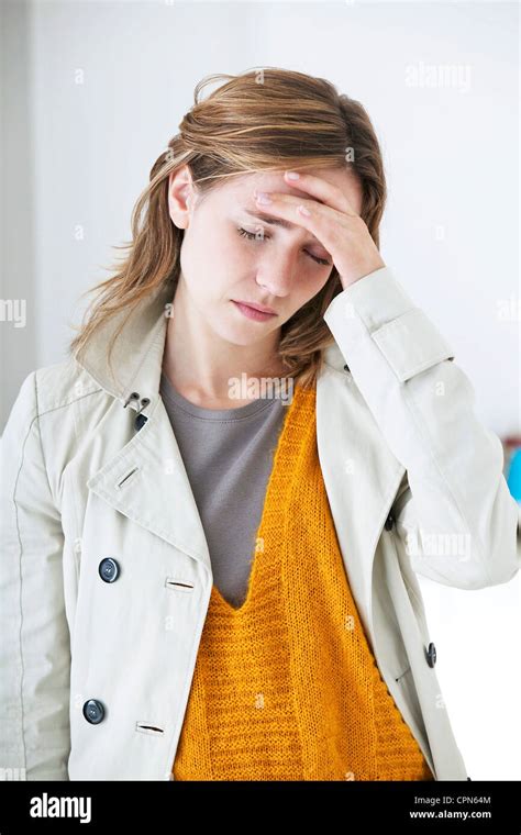 Woman With Headache Stock Photo Alamy