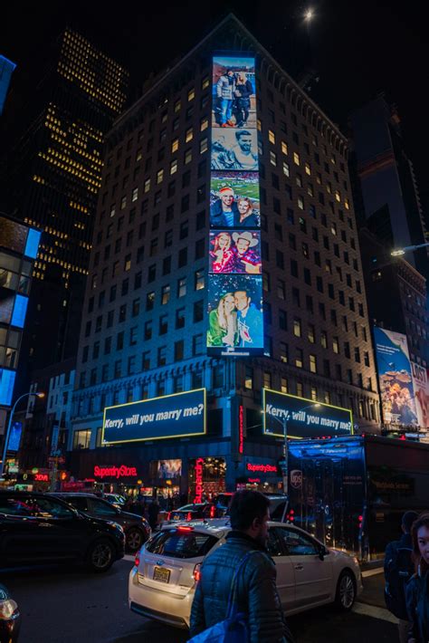 Times Square Billboard Proposal with photographer | Proposal Ideas and ...