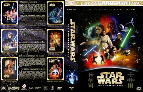 Star Wars The Complete Saga 6 Dvd Covers 1977 2005 R1