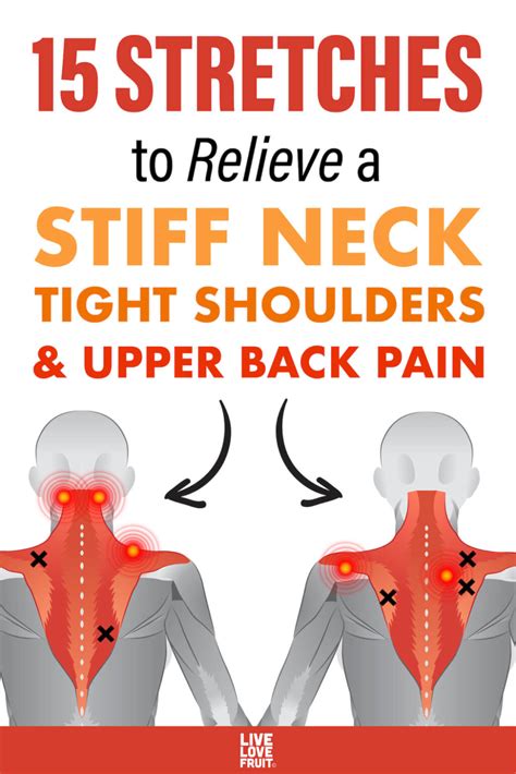 15 Stretches To Relieve A Stiff Neck Tight Shoulders And Upper Back