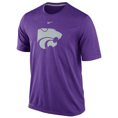 Nike Kansas State Wildcats Logo Legend Dri Fit Performance T Shirt Purple