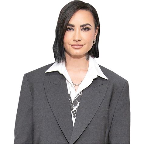 Demi Lovato Grey Suit Half Body Buddy