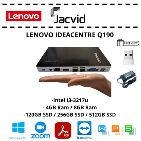 Lenovo Ideacentre Q190 Ultra Mini Desktop Intel Core I3 3rd Gen 4gb
