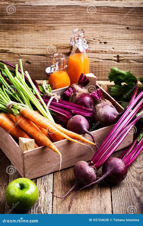 Organic Farm Fresh Vegetables In Wooden Crate Stock Photo Image Of